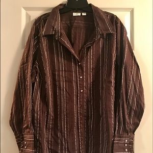 Cato Plus Size Button Down Blouse